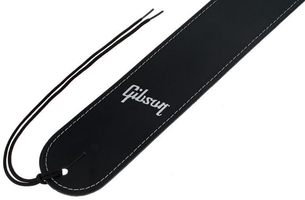 Gibson The Troubadour Acoustic Guitar Strap Cuir Black - Sangle Courroie - Variation 1