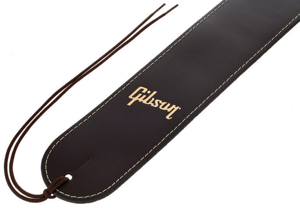 Gibson The Troubadour Acoustic Guitar Strap Cuir Brown - Sangle Courroie - Variation 1