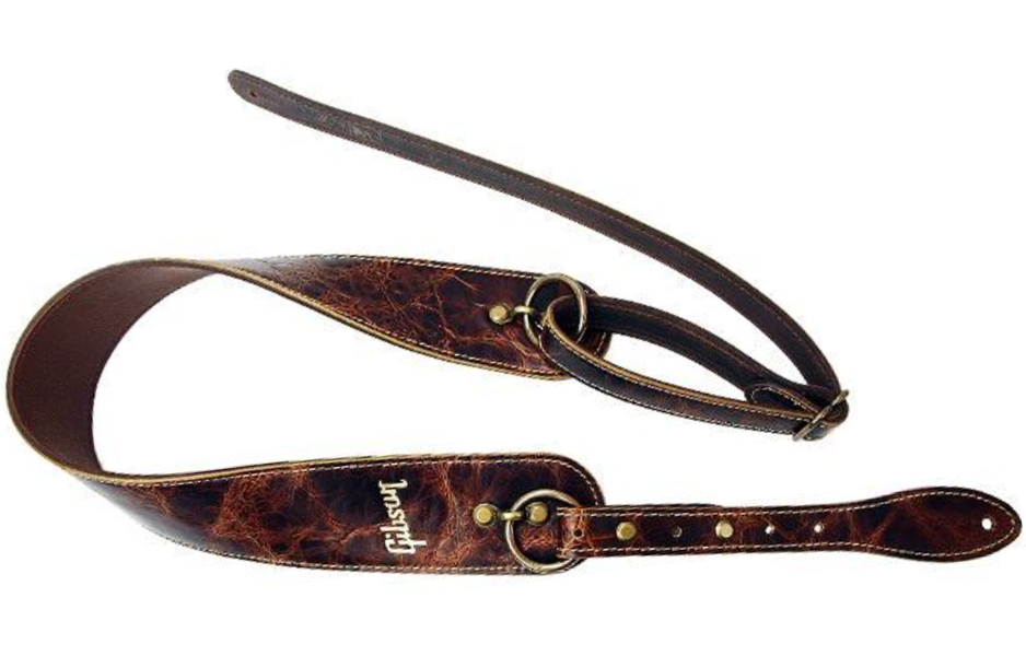 Sangle courroie Gibson The Vintage Saddle Guitar Strap Brown