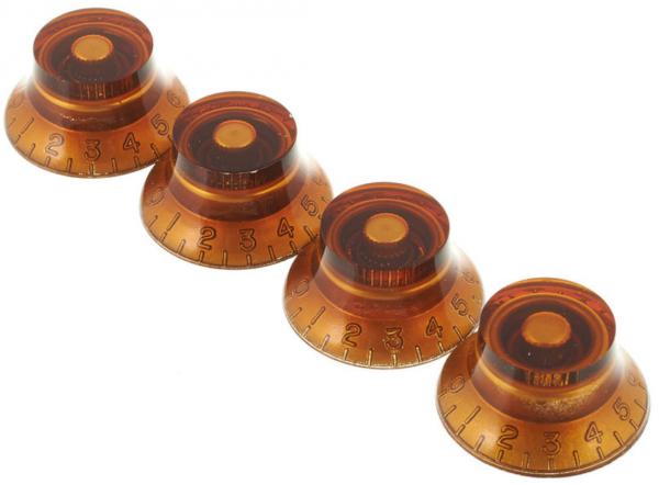 Bouton  Gibson Top Hat Knobs 4-Pack - Vintage Amber
