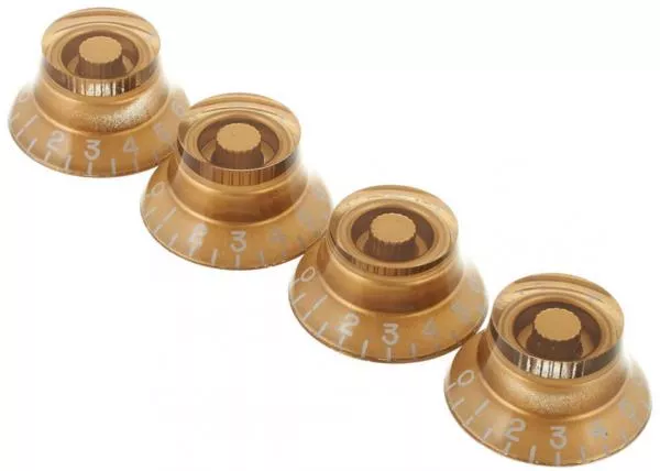 Bouton  Gibson Top Hat Knobs 4-Pack - Vintage Gold