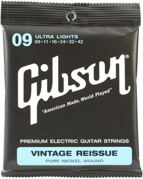 Cordes guitare électrique Gibson Vintage Reissue Electric Guitar SEG-VR9 9.42 - jeu de 6 cordes