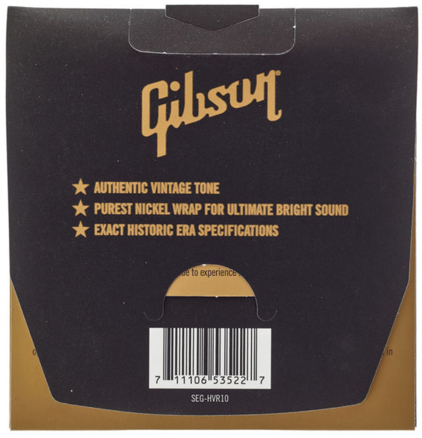 Gibson Seg-hvr10 Vintage Reissue Pure Nickel Electric Guitar 6c 10-46 - Cordes Guitare Électrique - Variation 1