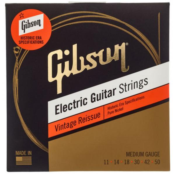 Cordes guitare électrique Gibson Vintage Reissue Pure Nickel Electric Guitar Strings 11-50 - jeu de 6 cordes