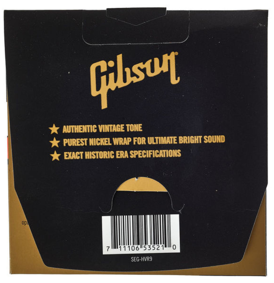 Gibson Seg-hvr9 Vintage Reissue Pure Nickel Electric Guitar 9-42 - Cordes Guitare Électrique - Variation 1