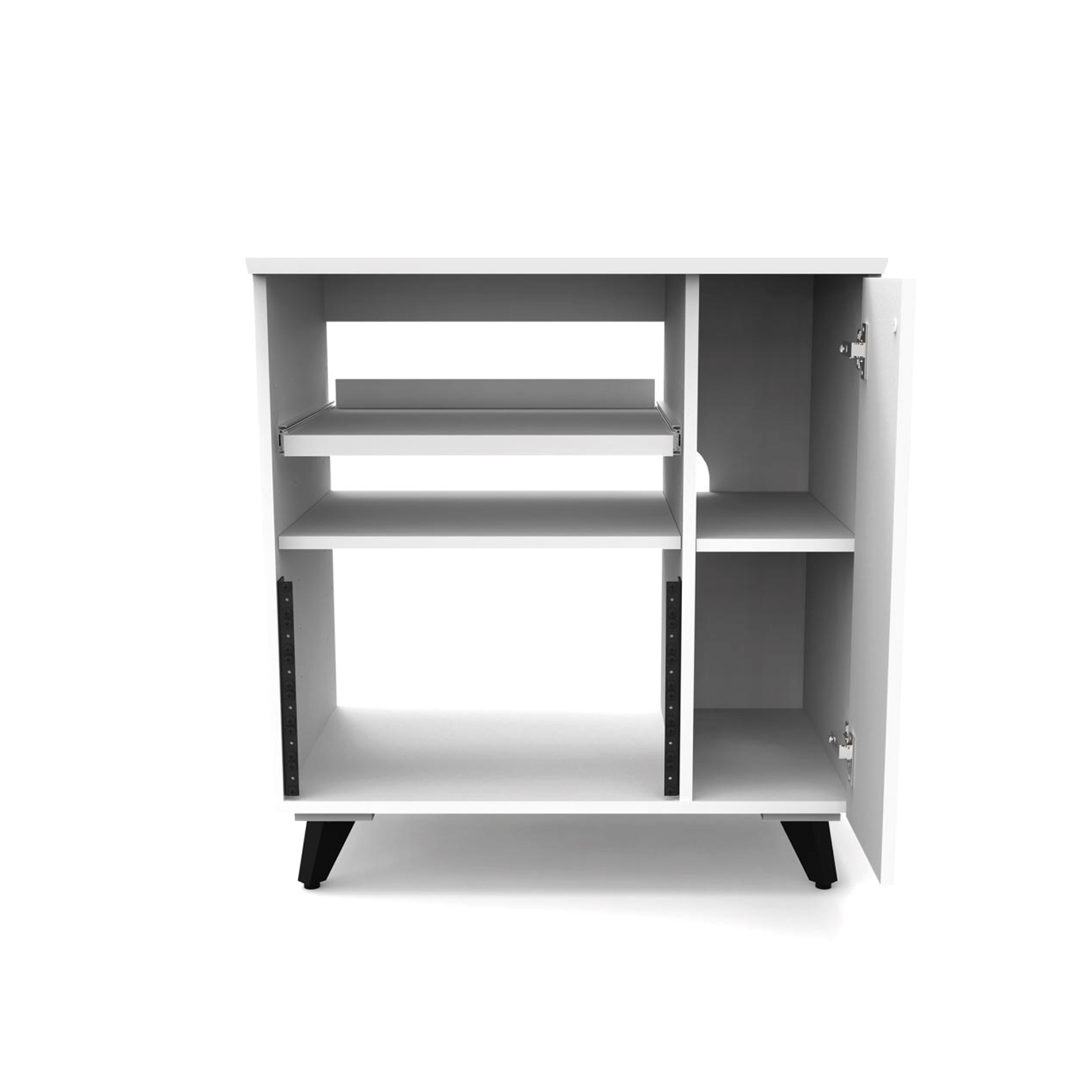 Glorious Modular Side Rack White - Station De Travail Studio - Variation 3