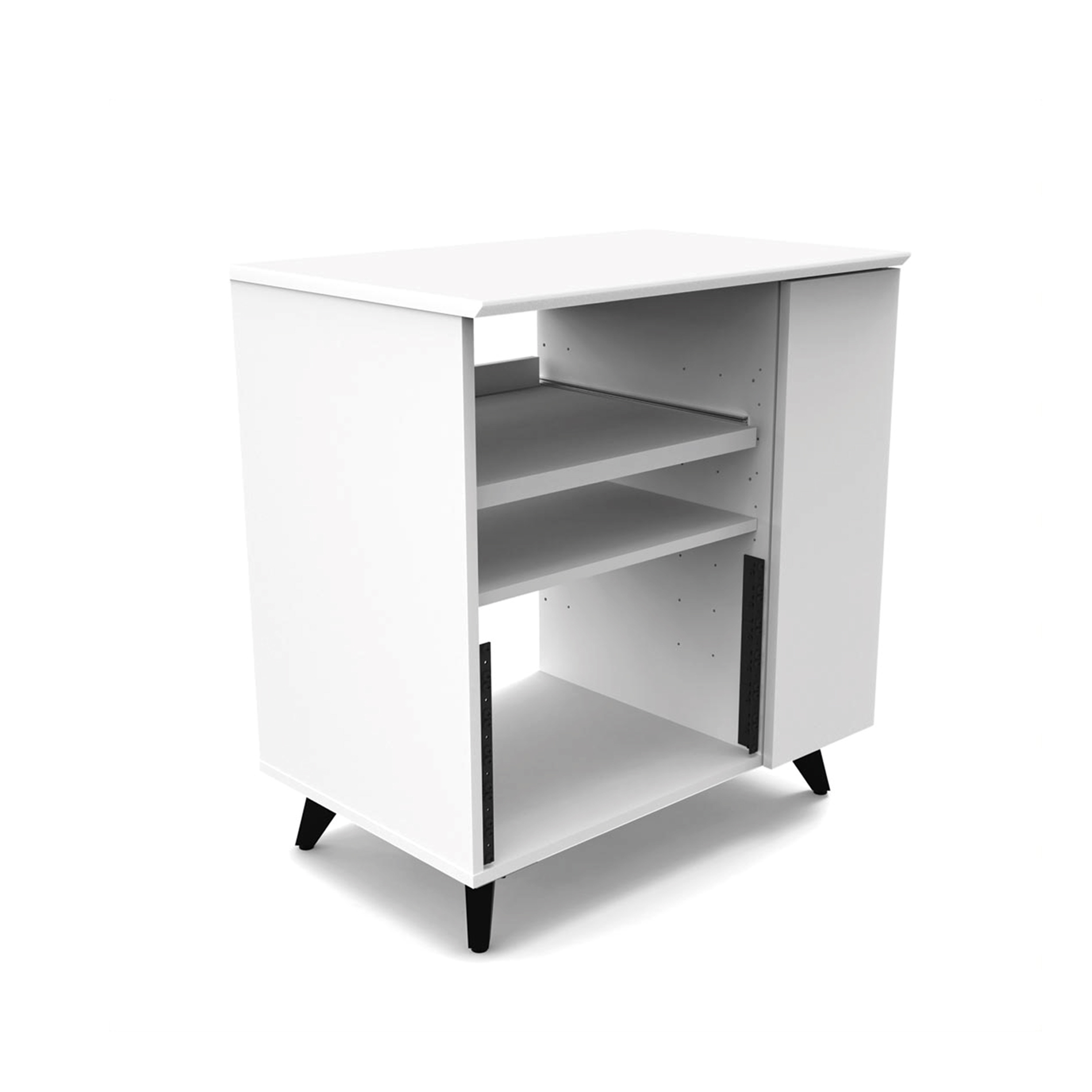 Glorious Modular Side Rack White - Station De Travail Studio - Variation 4