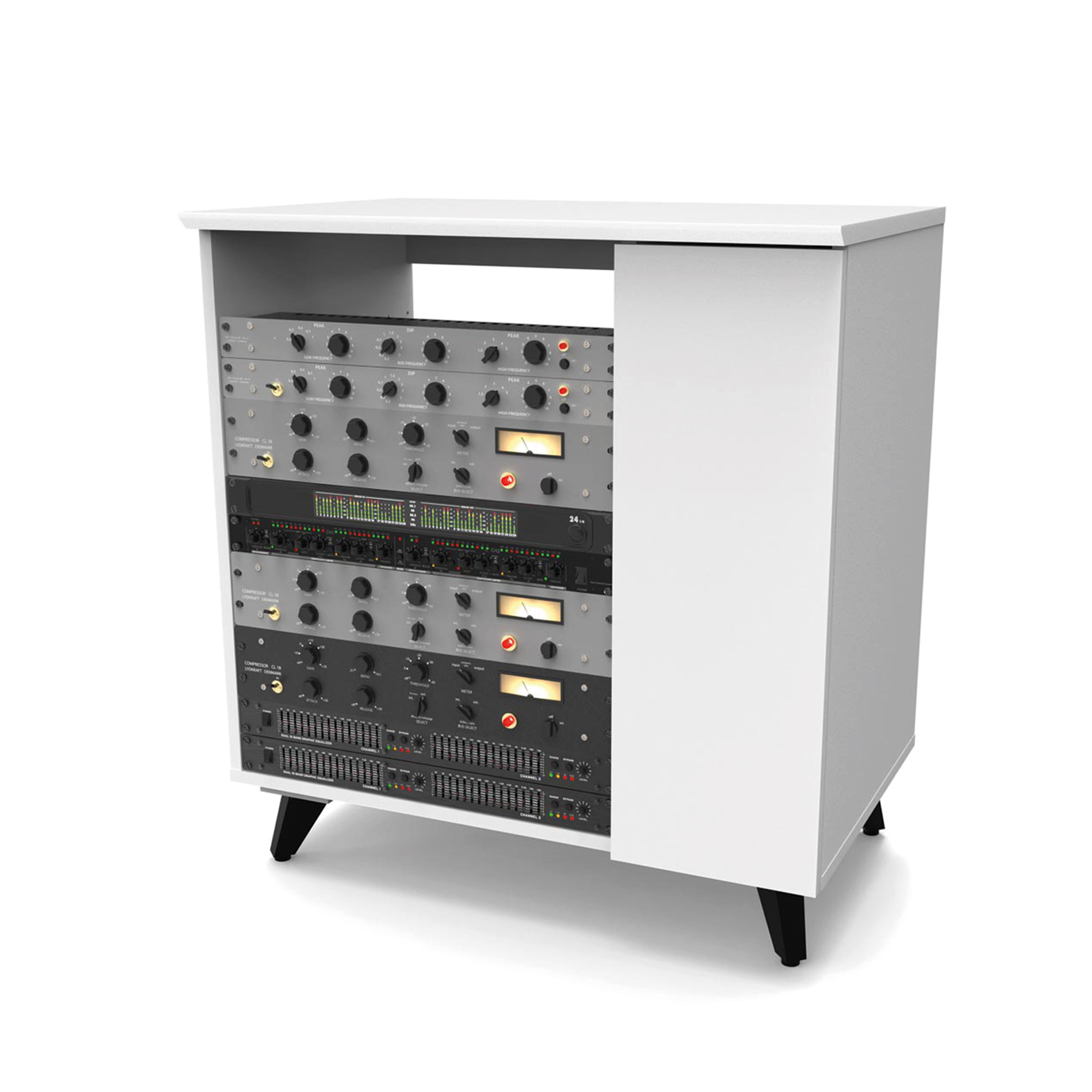 Glorious Modular Side Rack White - Station De Travail Studio - Variation 5