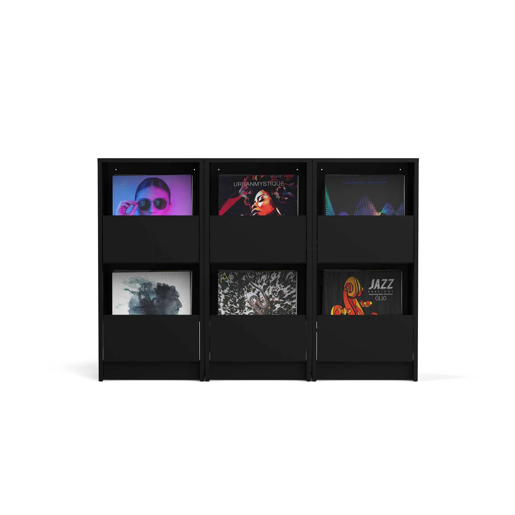 Glorious Vinyl Vault Black - Mobilier Rangement Dj - Variation 5