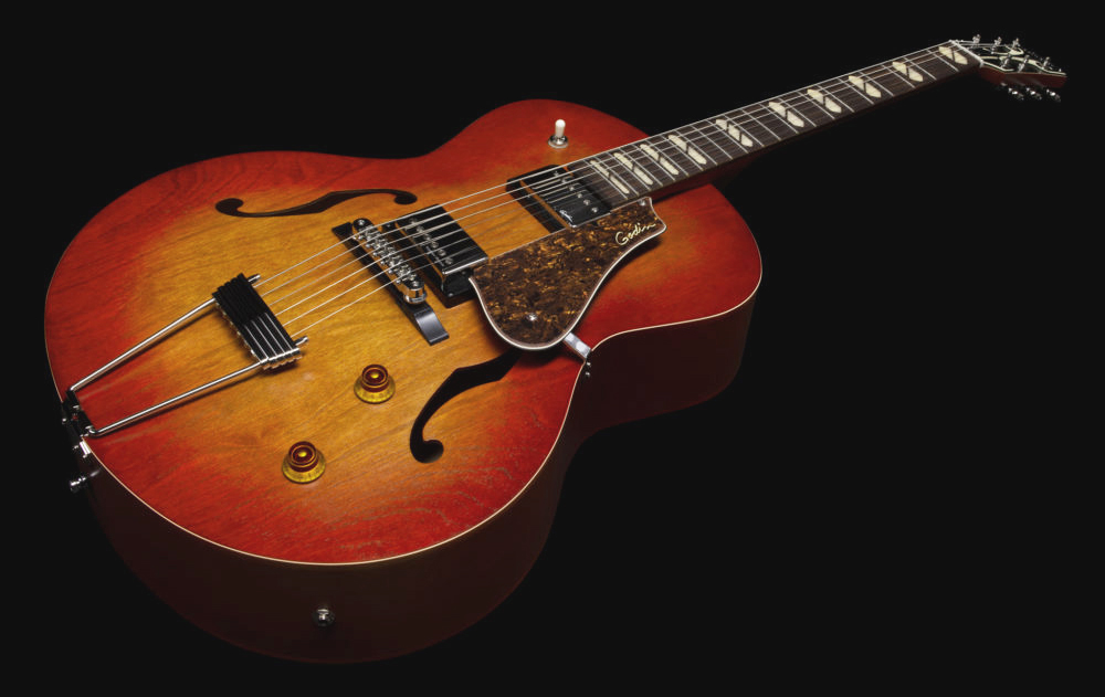 Godin 5th Avenue Jumbo Hb 2h Ht Rw - Memphis Sun - Guitare Électrique 3/4 Caisse & Jazz - Variation 2