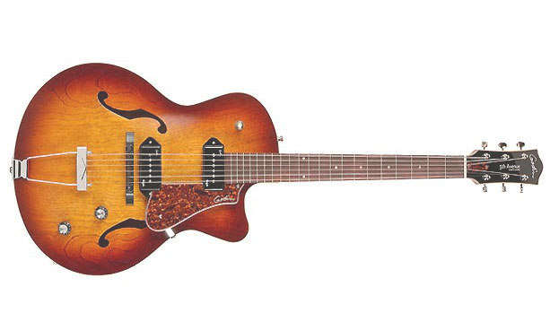 Godin 5th Avenue Kingpin 2p90 Cw - Cognac Burst - Guitare Électrique 3/4 Caisse & Jazz - Variation 1