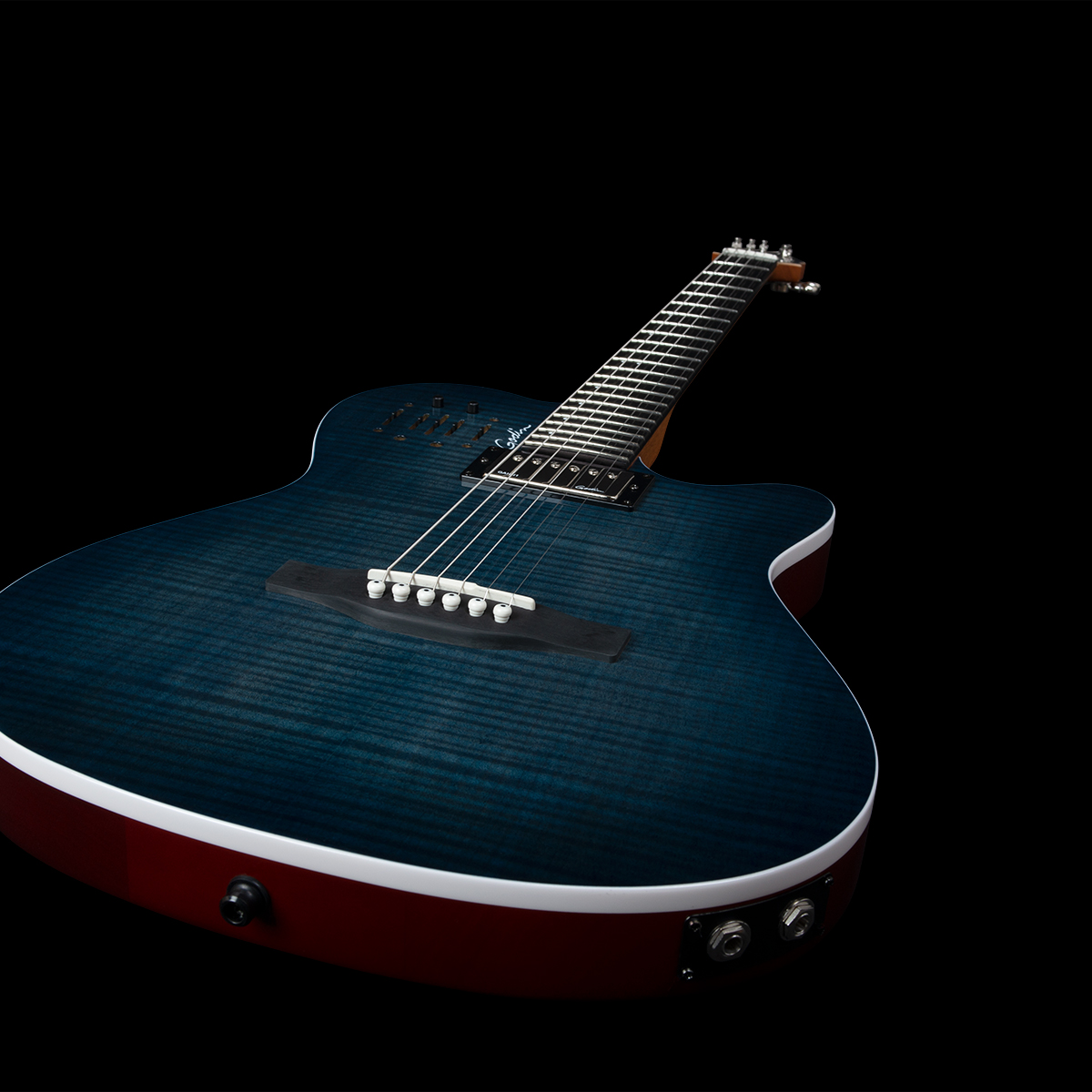 Godin A6 Ultra Rw - Denim Blue Flame - Guitare Acoustique - Variation 3