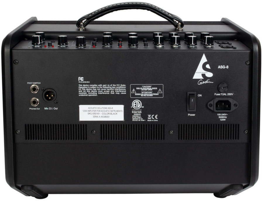 Godin Asg-8 120 Acoustic Solutions 120w 1x8 Black - Combo Ampli Acoustique - Variation 1
