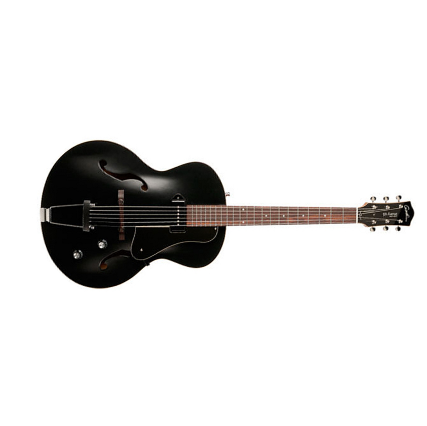Godin 5th Avenue Kingpin P90 - Black - Guitare Électrique 3/4 Caisse & Jazz - Main picture