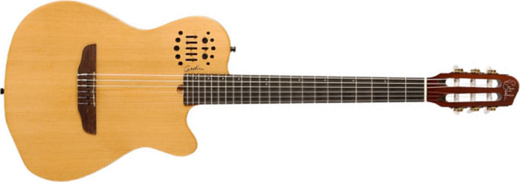 Godin Multiac Nylon Acs Sa Slim Synth Access +housse - Natural - Guitare Classique Format 4/4 - Main picture