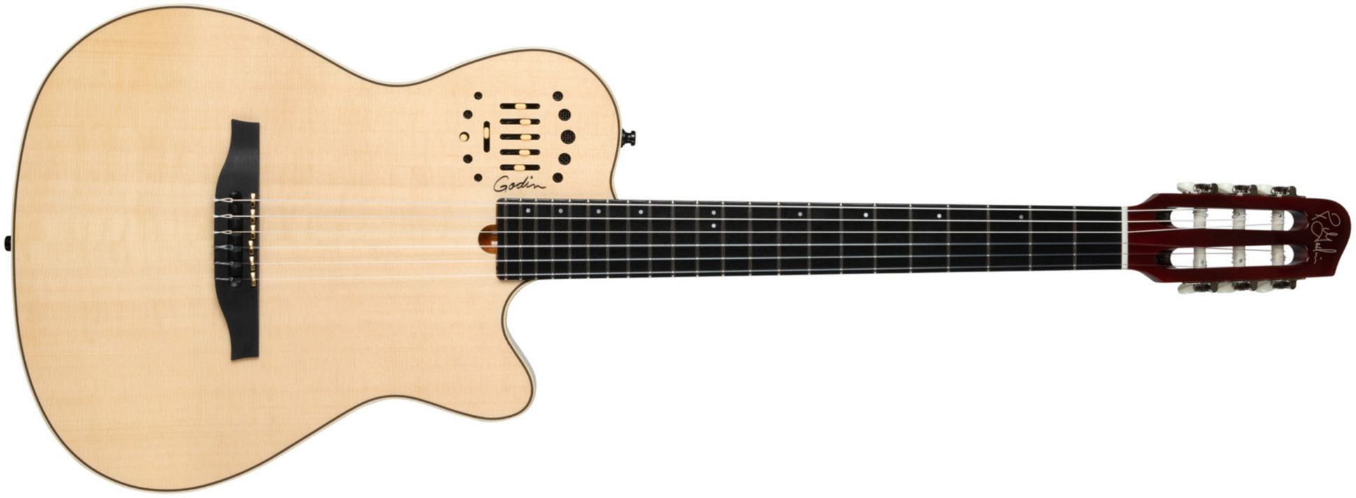 Godin Multiac Nylon Deluxe Cw Cedre Acajou +housse - Naturel - Guitare Acoustique - Main picture