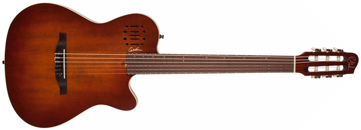 Godin Multiac Nylon Encore +housse - Burnt Umber - Guitare Classique Format 4/4 - Main picture