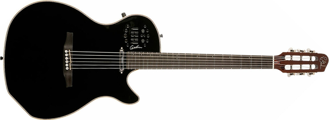 Godin Multiac Steel Spectrum Sa Synth Access Ric +housse - Black - Guitare Acoustique - Main picture