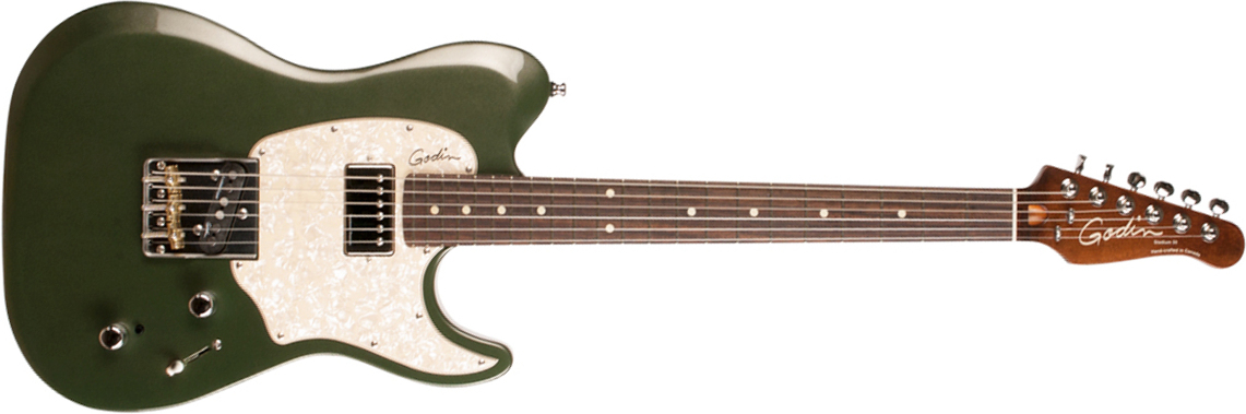 Godin Stadium '59 Ltd Sh Trem Rw - Desert Green - Guitare Électrique Forme Tel - Main picture