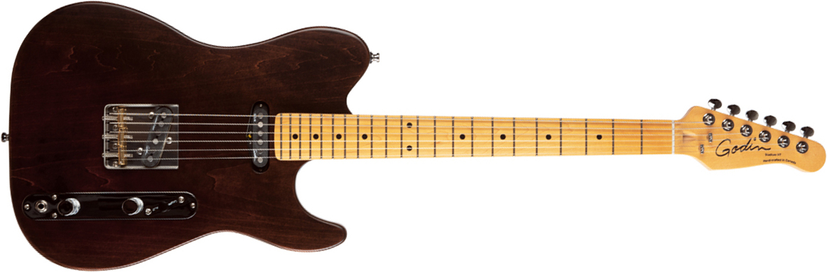 Godin Stadium Ht 2s Mn +housse - Havana Brown - Guitare Électrique Forme Tel - Main picture