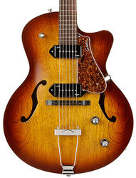 Guitare électrique 3/4 caisse & jazz Godin 5th Avenue CW Kingpin II - Cognac burst