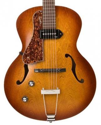 Guitare électrique 3/4 caisse & jazz Godin 5th Avenue Kingpin P90 Gaucher - Cognac burst