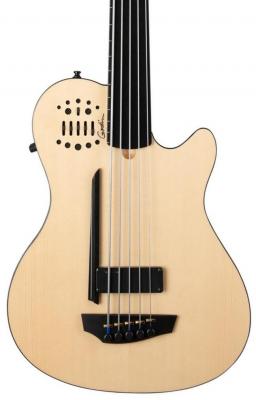 Basse acoustique Godin A5 Ultra Natural Fretless A/E - Natural semi gloss