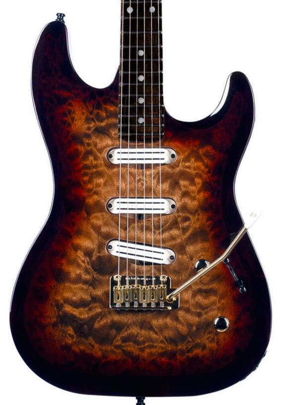 Guitare électrique forme str Godin Artisan ST-III EN - WHISKEY BURST