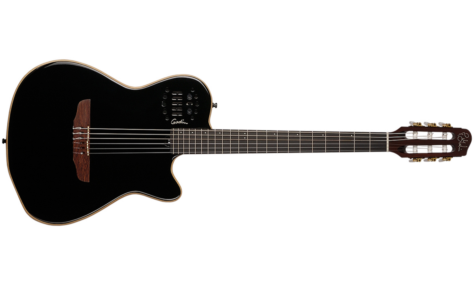 Godin Multiac Nylon Acs Sa Synth Access +housse - Black - Guitare Classique Format 4/4 - Variation 1