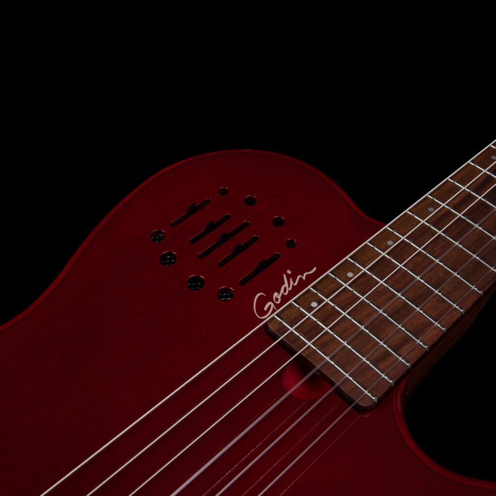 Godin Multiac Nylon Mundial Cw Cedre Acajou Rw - Aztec Red - Guitare Acoustique - Variation 4