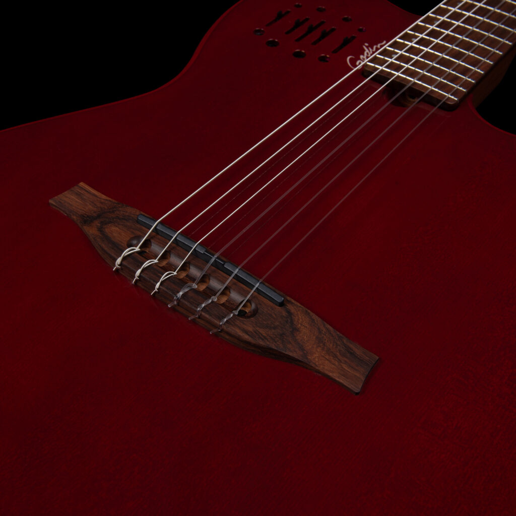 Godin Multiac Nylon Mundial Cw Cedre Acajou Rw - Aztec Red - Guitare Acoustique - Variation 5