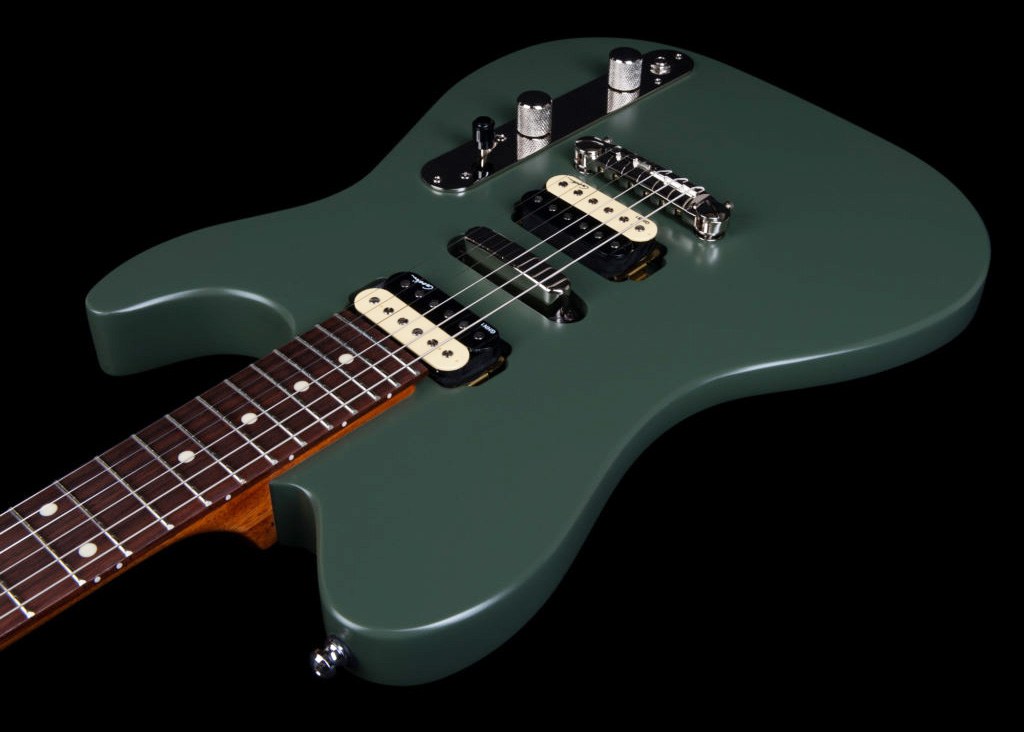 Godin Radium Hsh Ht Rw - Matte Green - Guitare Électrique Forme Tel - Variation 4