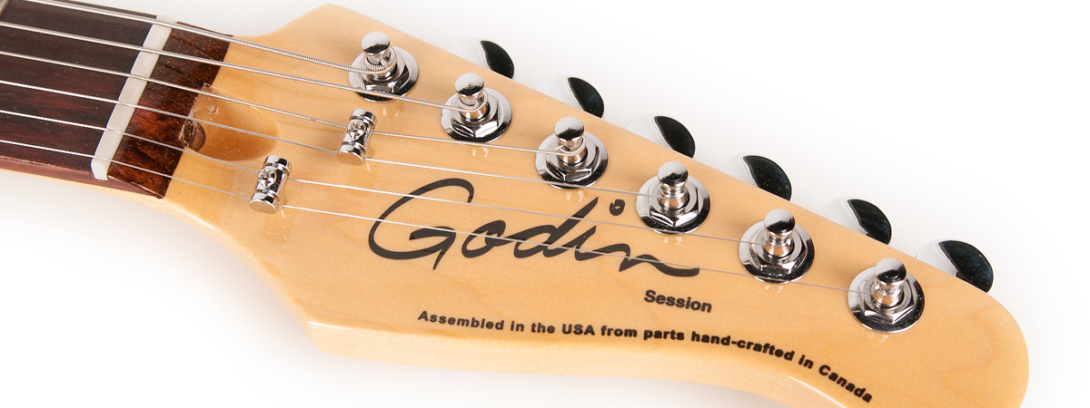 Godin Session Ltd Hss Seymour Duncan Trem Rw - Silver Gold Hg - Guitare Électrique Forme Str - Variation 4