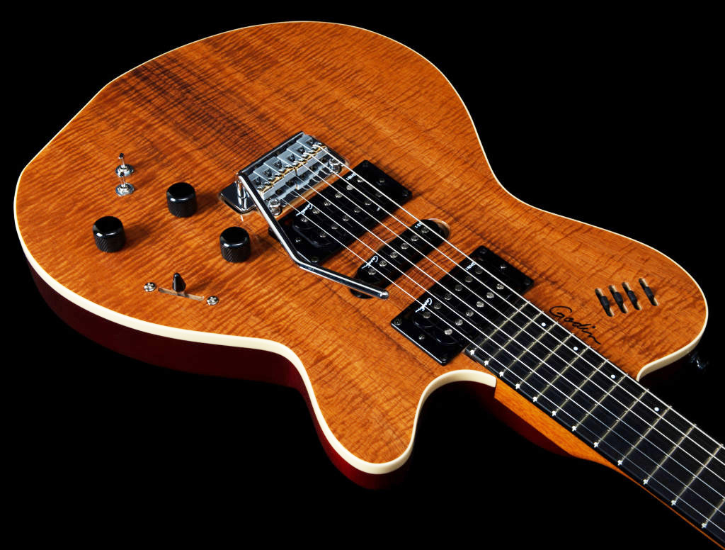 Godin Xtsa Koa Extreme Hsh Piezo Midi Trem Ric - Natural Hg - Guitare Électrique ModÉlisation & Midi - Variation 2