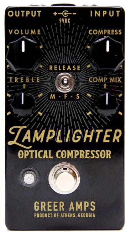 Pédale compression / sustain / noise gate Greer amps Lamplighter Optical Compressor