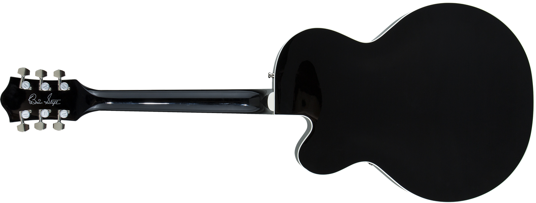 Gretsch Brian Setzer G6120t-bsnsh Nashville Japon Signature Bigsby Eb - Black Lacquer - Guitare Électrique 1/2 Caisse - Variation 1