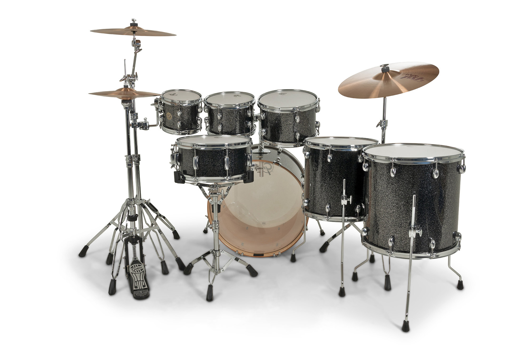 Gretsch Catalina Erable 7 Futs - 6 FÛts Et + - Black Stardust - Batterie Acoustique Standard - Variation 1