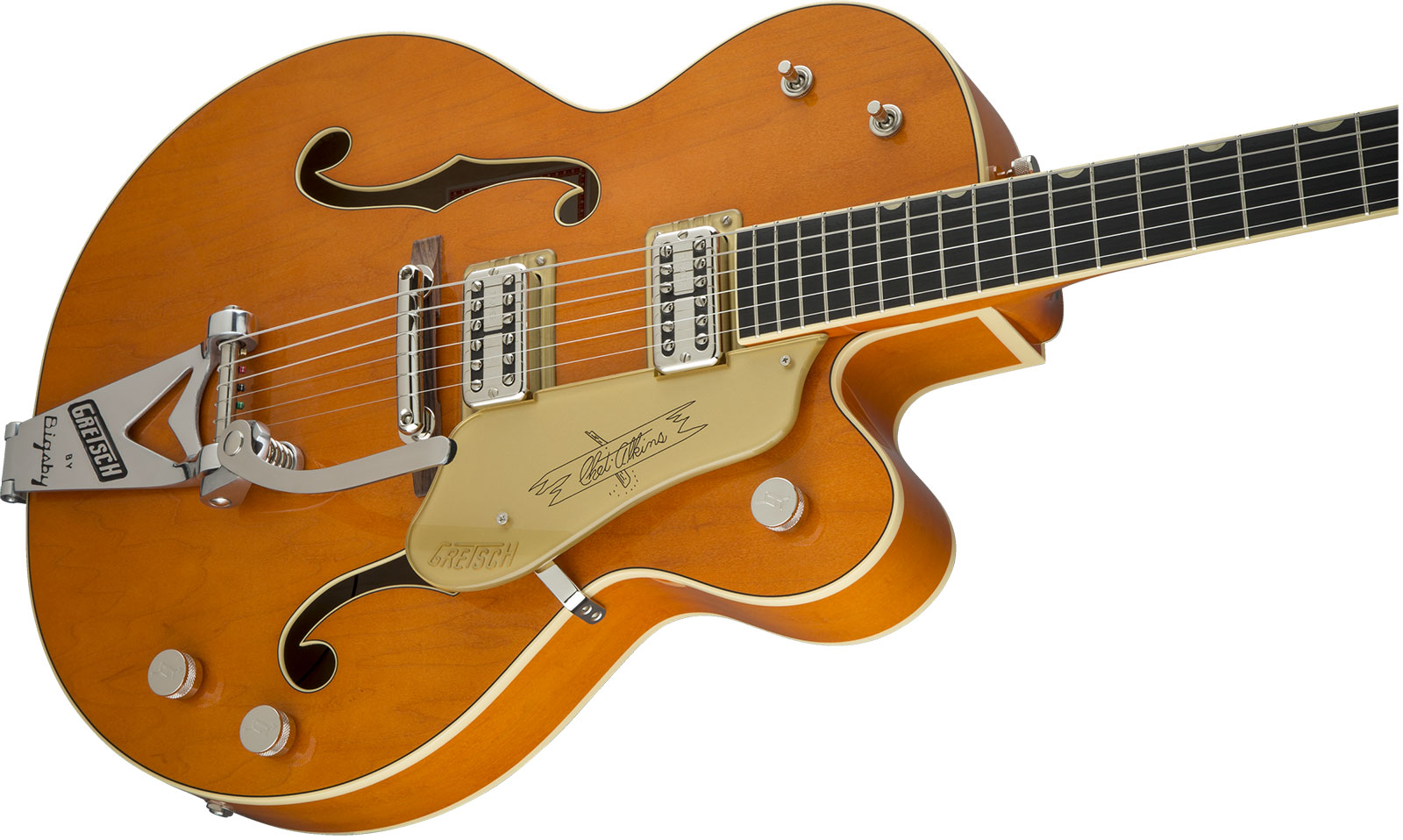 Gretsch Chet Atkins G6120t-59 Vintage Select 1959 Bigsby Pro Jap 2h Tv Jones Trem Eb - Vintage Orange Stain - Guitare Électrique 3/4 Caisse & Jazz - V