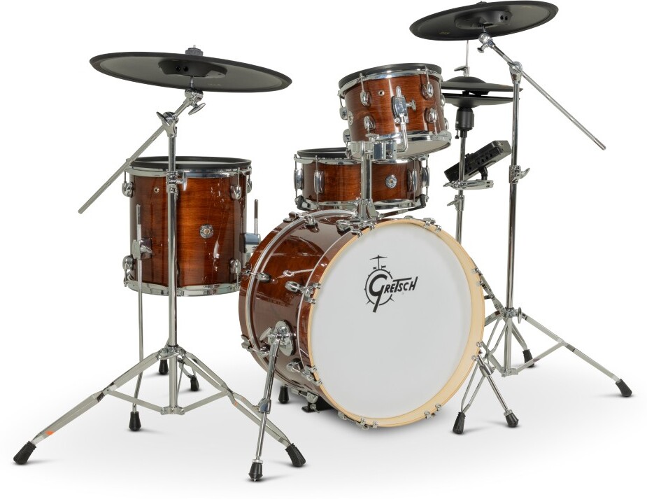 Gretsch Catalina Evo 4 Pc Kit Walnut Glaze - Kit Batterie Électronique - Main picture