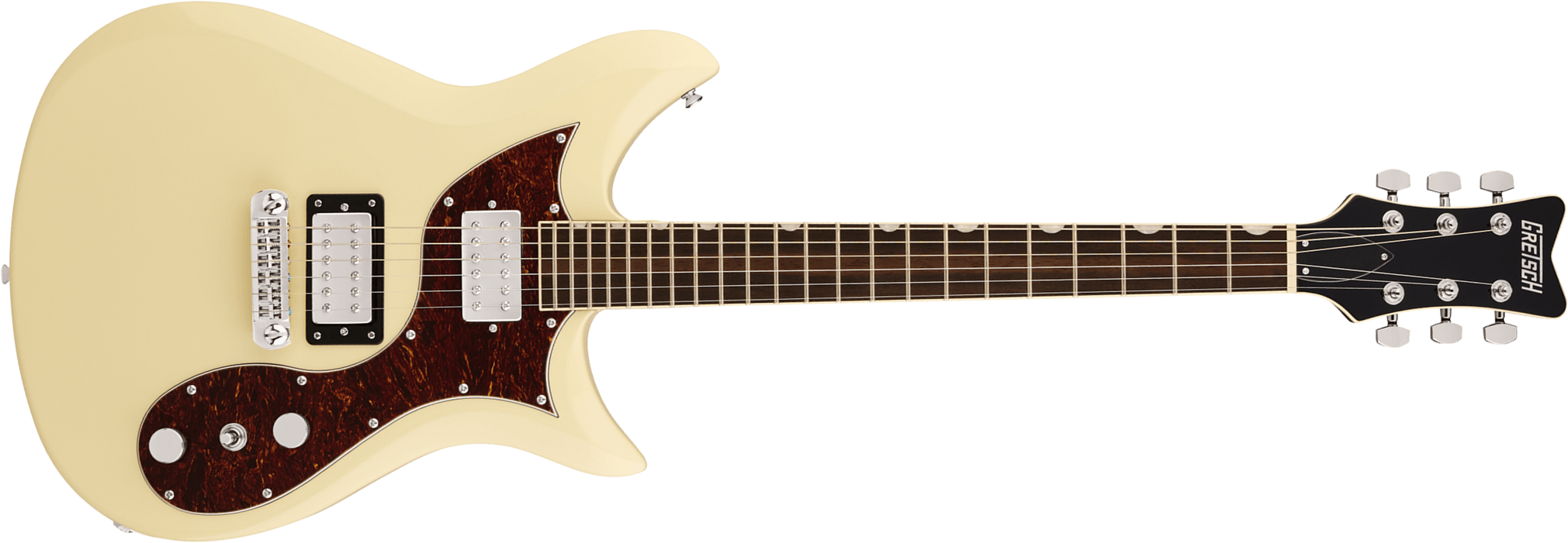 Gretsch Cvt Dc Wraparound Electromatic 2h Ht Lau - Vintage White - Guitare Électrique Double Cut - Main picture