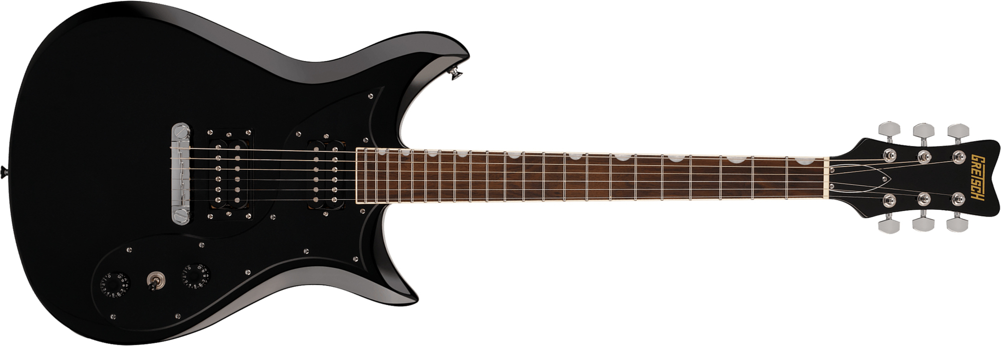 Gretsch Cvt Streamliner 2h Ht Lau - Jet Black - Guitare Électrique Double Cut - Main picture