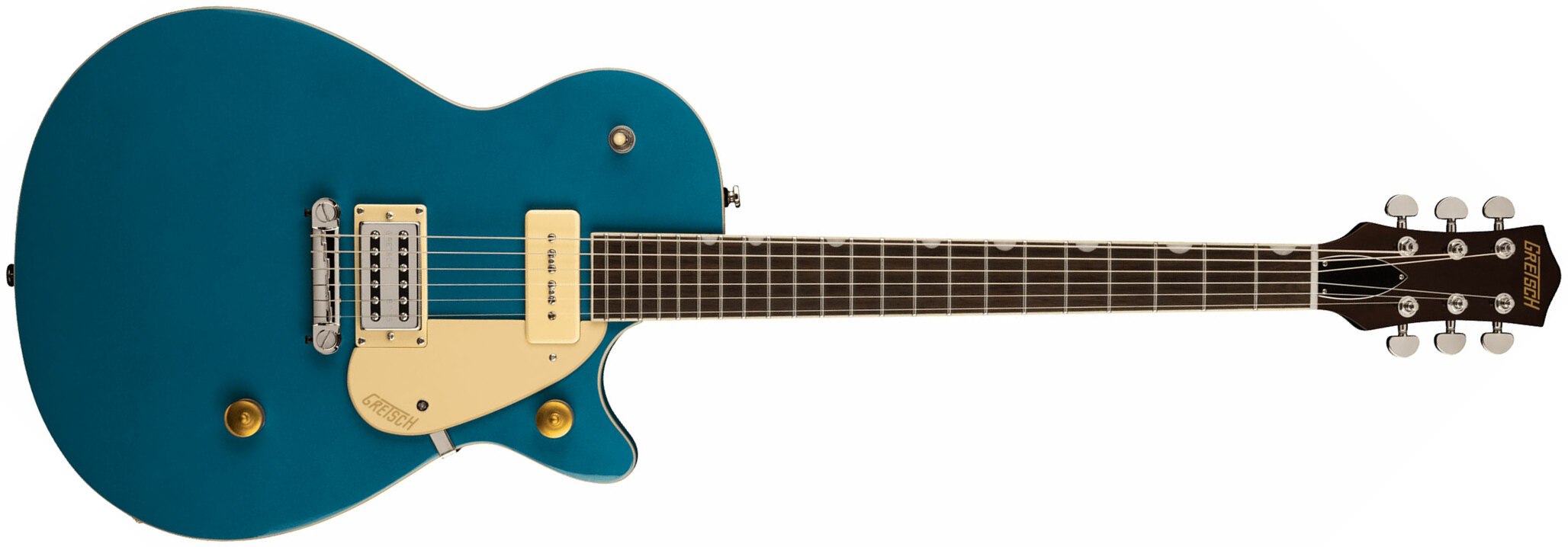 Gretsch G2215-p90 Streamliner Junior Jet Club Hs Ht Lau - Ocean Turquoise - Guitare Électrique Single Cut - Main picture