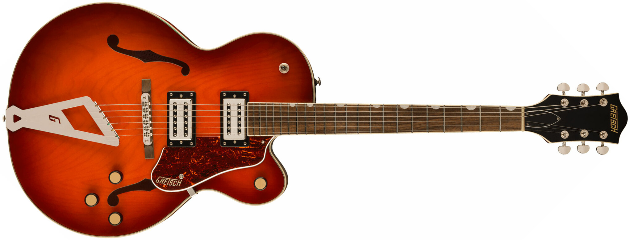 Gretsch G2420 Streamliner Hollow Body With Chromatic Ii 2h Ht Lau - Fireburst - Guitare Électrique 3/4 Caisse & Jazz - Main picture