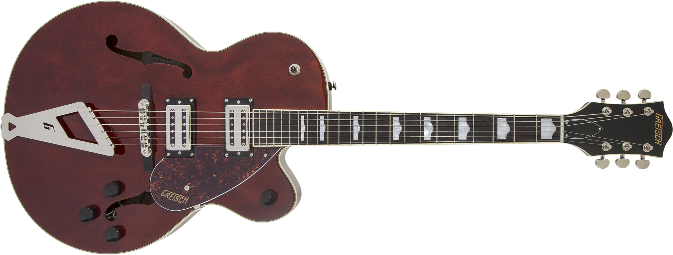 Gretsch G2420 Streamliner Hollow Body With Chromatic Ii Hh Ht Lau - Walnut - Guitare Électrique 1/2 Caisse - Main picture