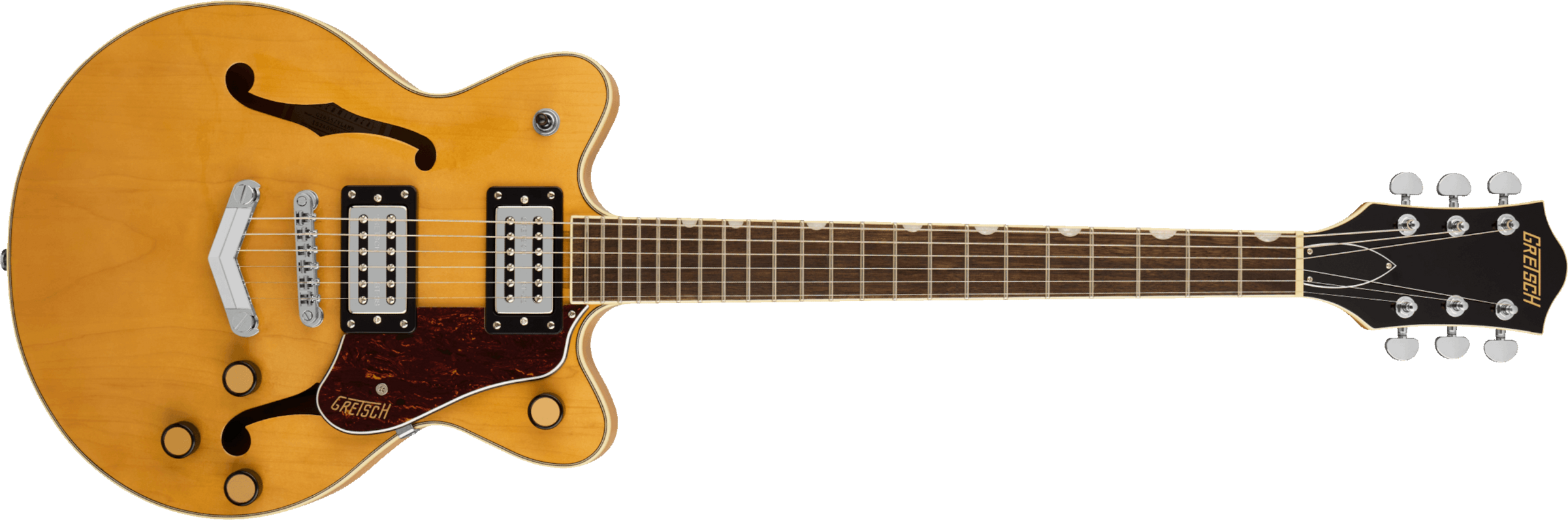 Gretsch G2655 Center Block Jr Dc V-stoptail Streamliner 2h Ht Lau - Village Amber - Guitare Électrique Double Cut - Main picture
