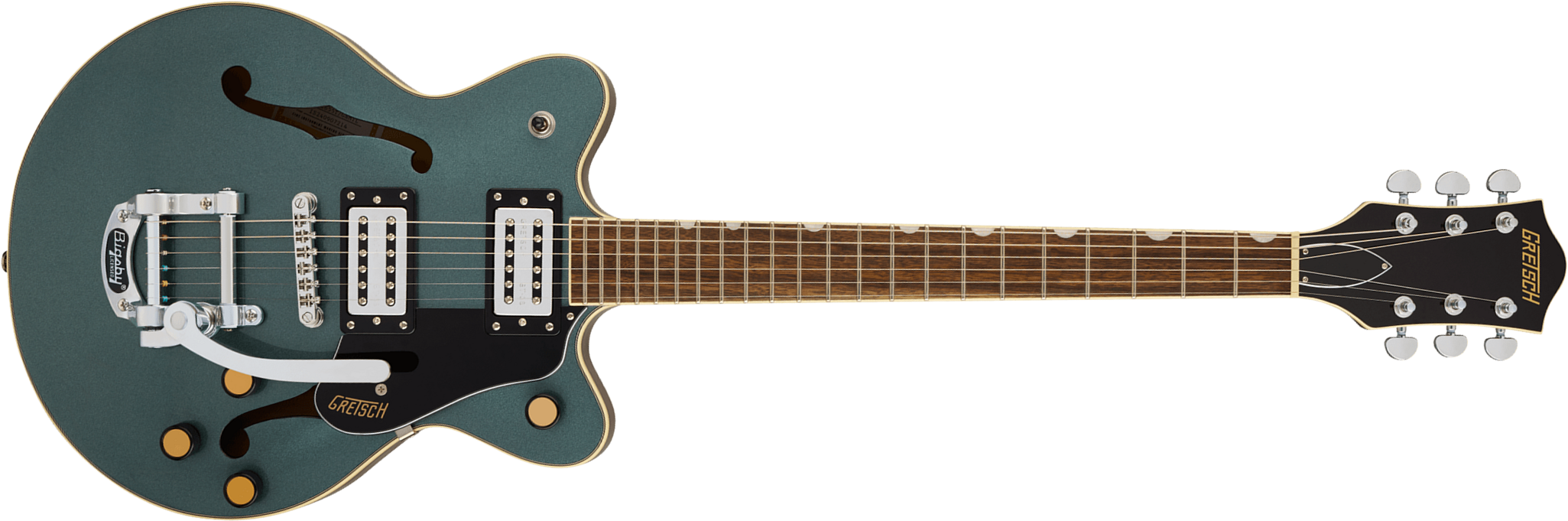 Gretsch G2655t Center Block Jr Dc Bigsby Streamliner 2h Trem Lau - Gunmetal - Guitare Électrique Double Cut - Main picture