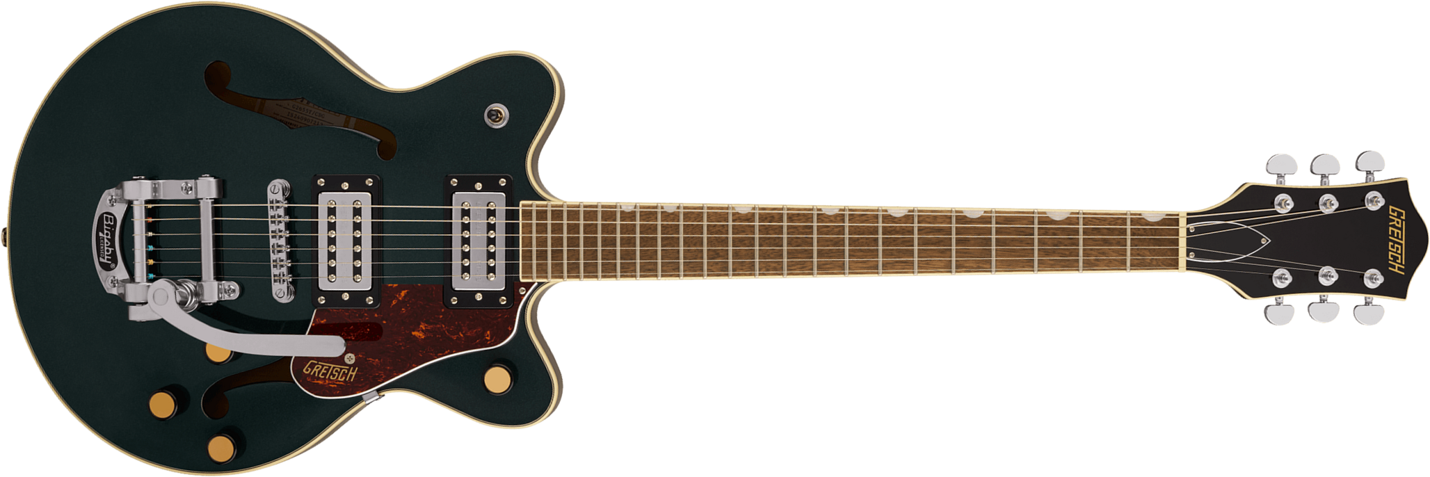 Gretsch G2655t Center Block Jr Dc Bigsby Streamliner 2h Trem Lau - Cadillac Green - Guitare Électrique Double Cut - Main picture