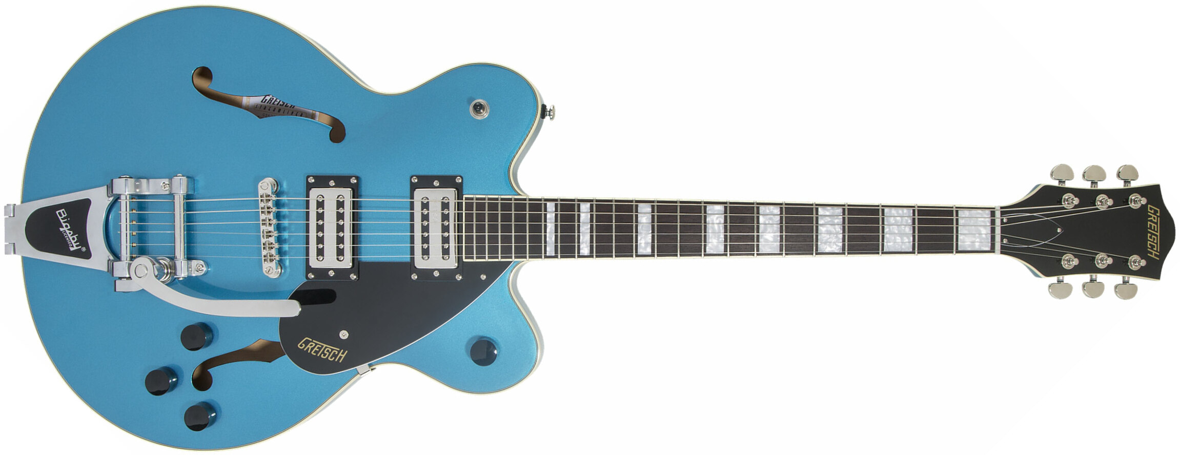 Gretsch G2655t Streamliner Center Block Jr Bigsby Hh Trem Lau - Riviera Blue - Guitare Électrique 1/2 Caisse - Main picture