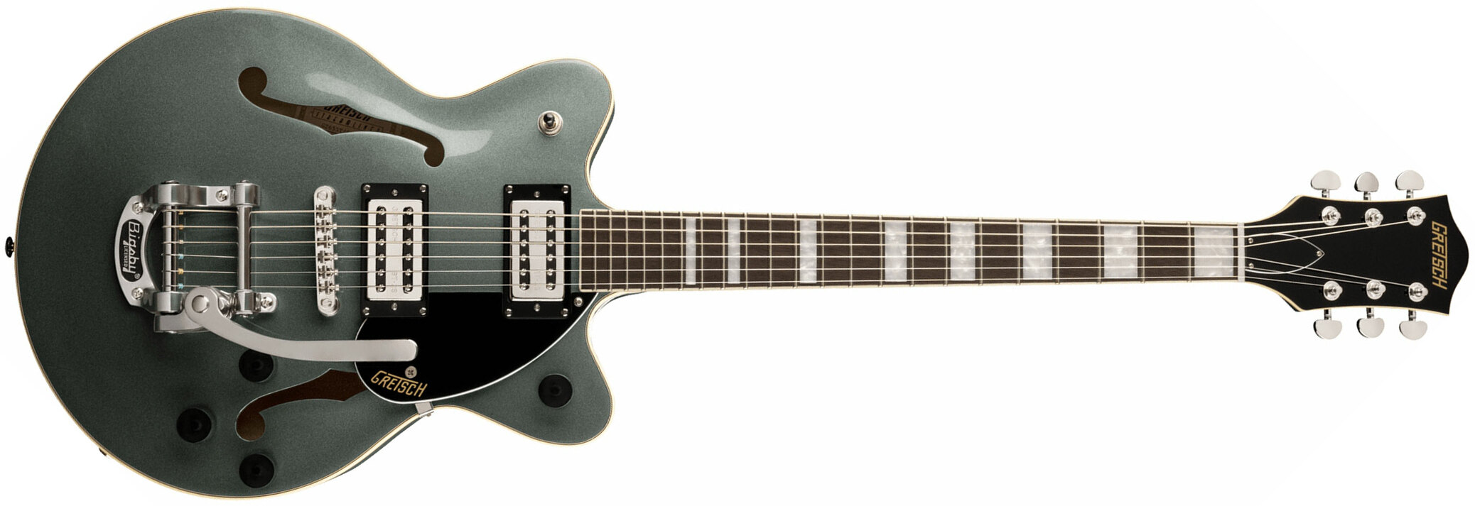 Gretsch G2655t Streamliner Center Block Jr Dc Bigsby Hh Trem Lau - Stirling Green - Guitare Électrique Double Cut - Main picture