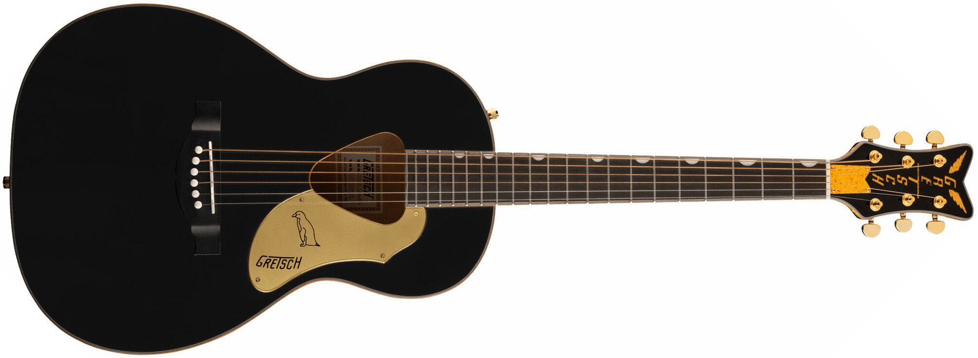 Gretsch G5021e Rancher Penguin Parlor Epicea Erable Lau - Black - Guitare Electro Acoustique - Main picture